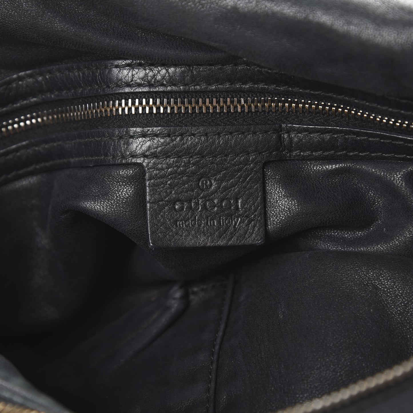 Pebbled Calfskin Medium Icon Bit Shoulder Bag Black