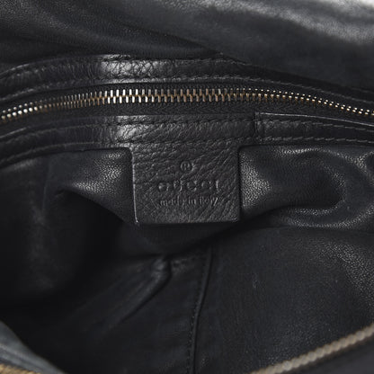 Gucci Pebbled Calfskin Medium Icon Bit Shoulder Bag Black 5 of 16
