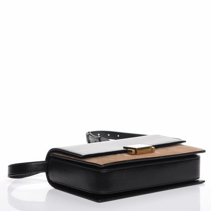 Saint Laurent Calfskin Suede Medium Bellechasse Black Beige 4 of 7