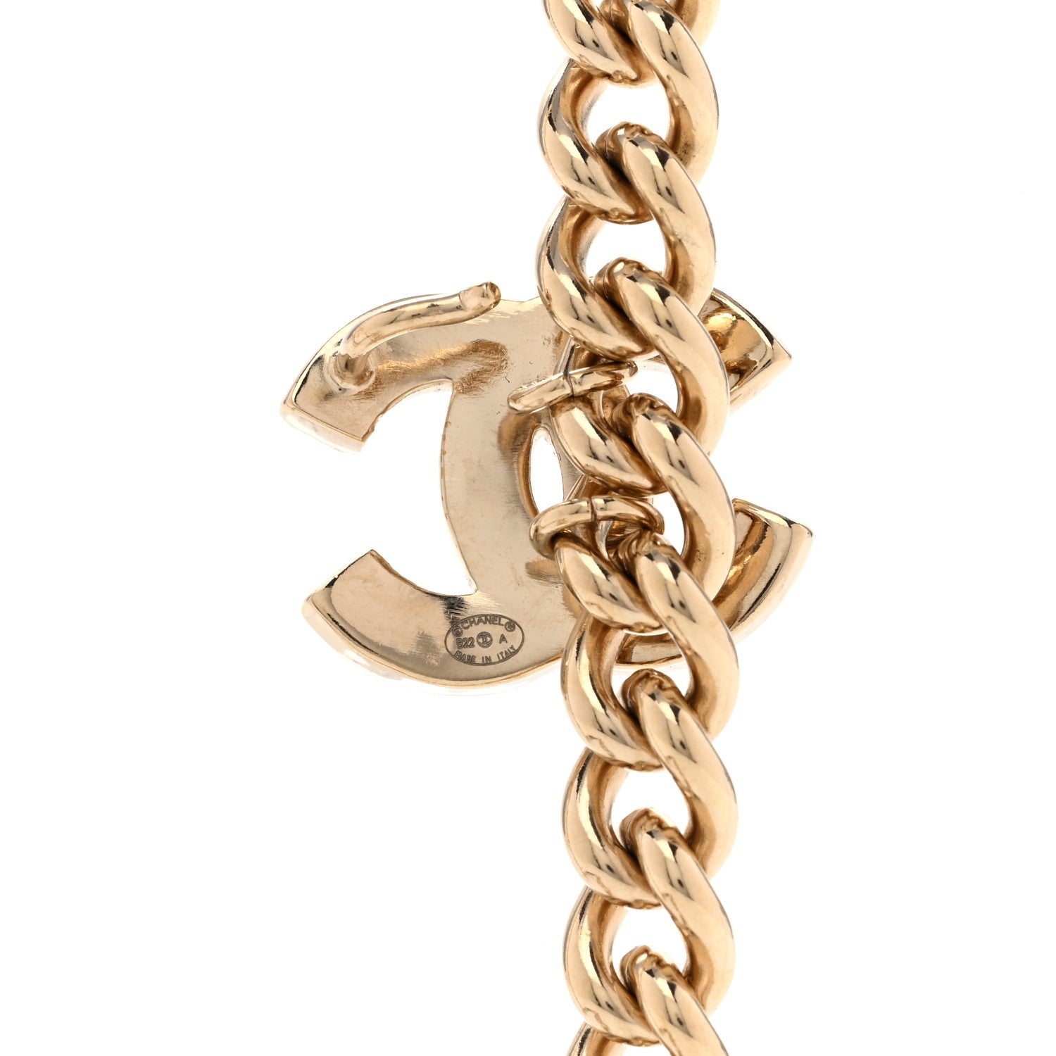 Chanel Enamel CC Lariat Necklace Black Gold Black 5 of 6