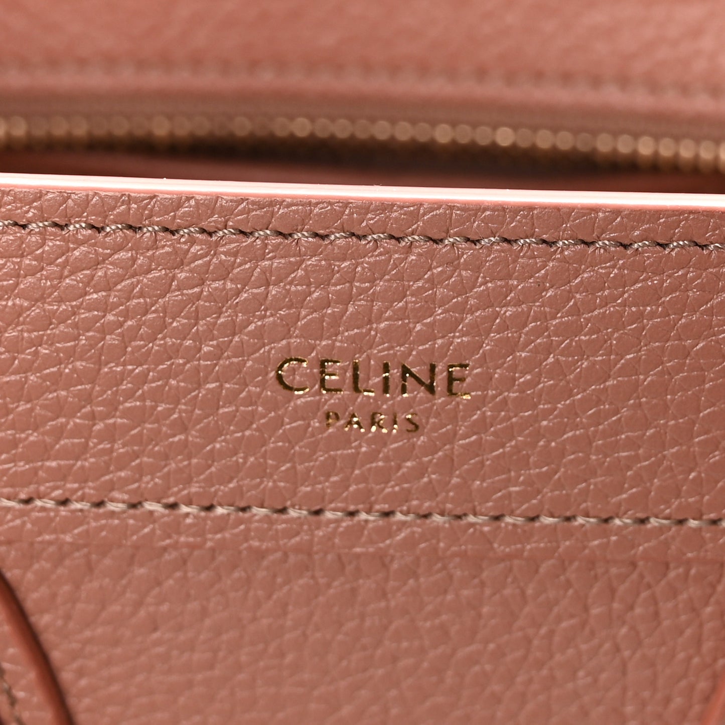 Drummed Calfskin Nano Luggage Antique Rose