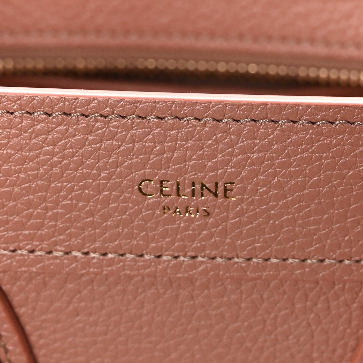 Celine Drummed Calfskin Nano Luggage Antique Rose 6 of 11