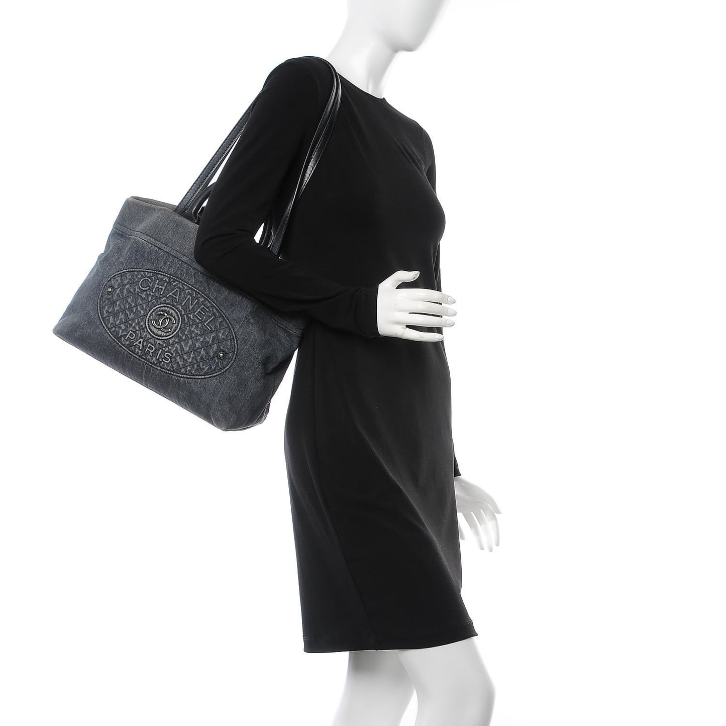 Denim Quilted CC Tote Blue