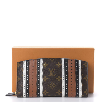 Louis Vuitton Monogram Brogue Steamer Zippy Wallet Brown 10 of 10