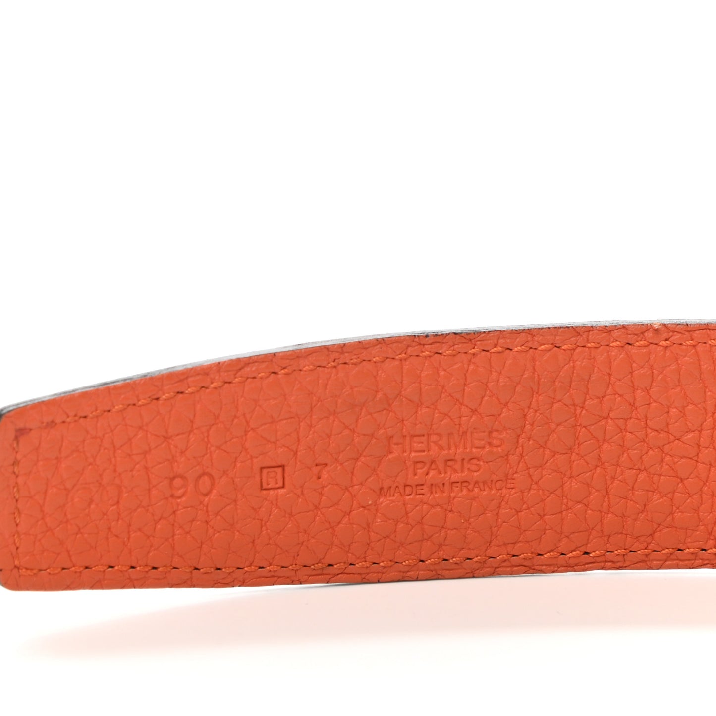 Box Togo 32mm Guilloche H Belt 90 Black Orange