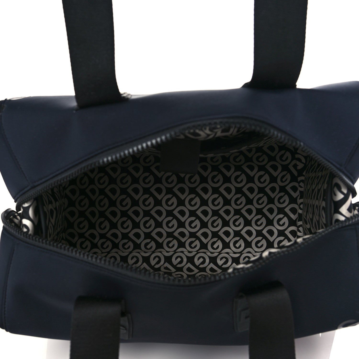 Dolce & Gabbana Neoprene Mania Logo Print Duffle Bag Black 4 of 5