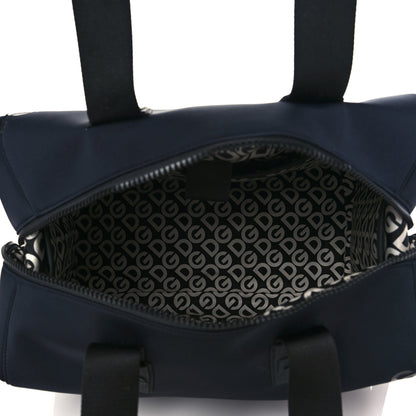 Dolce & Gabbana Neoprene Mania Logo Print Duffle Bag Black 4 of 5