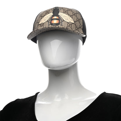 Gucci GG Supreme Monogram Bee Print Baseball Hat M Beige 2 of 9