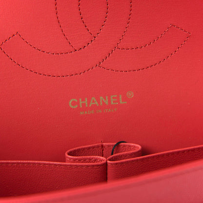 Chanel Caviar Quilted Jumbo Double Flap Dark Pink 8 of 11