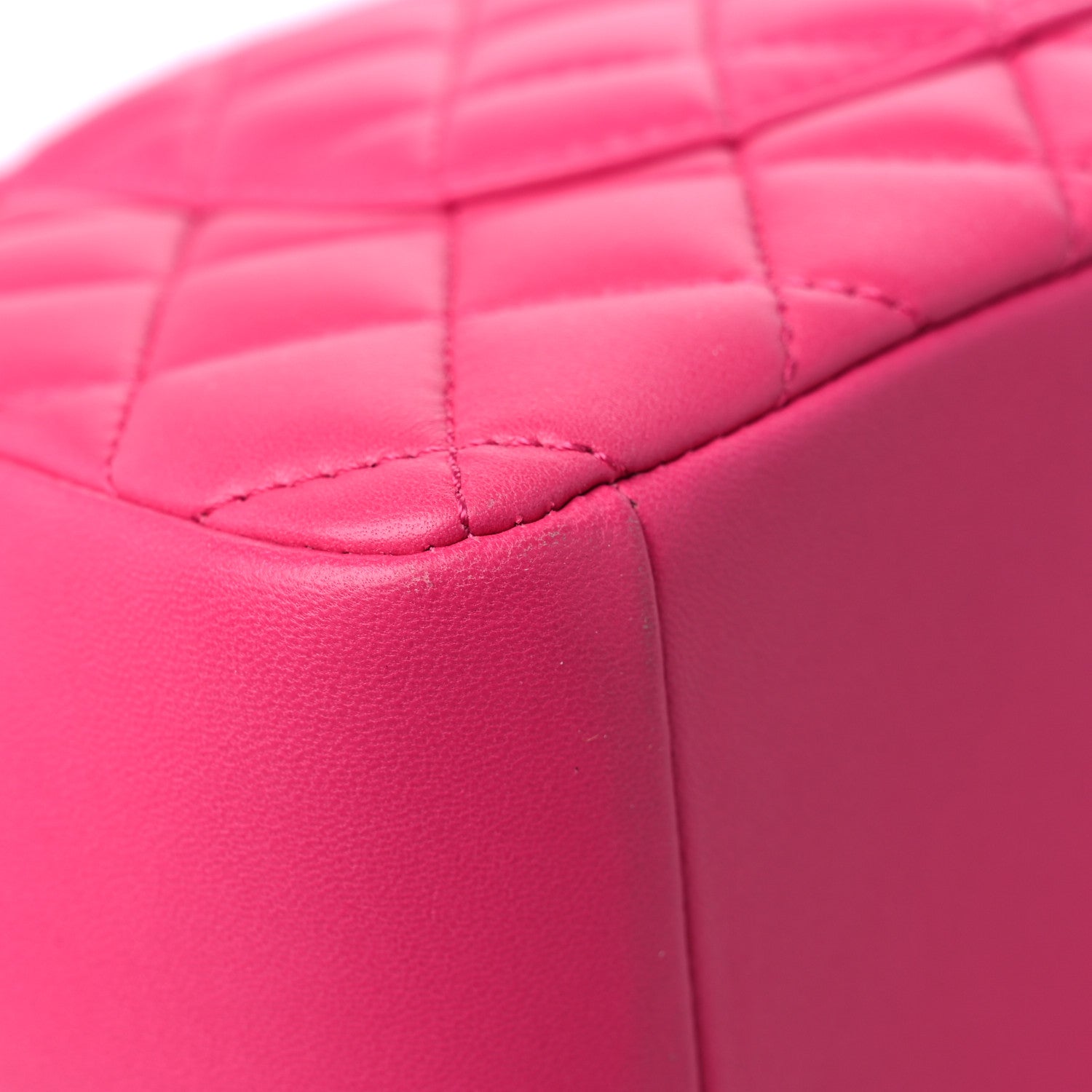 Chanel Lambskin Quilted Jumbo Mademoiselle Chic Flap Fuchsia 9 of 12