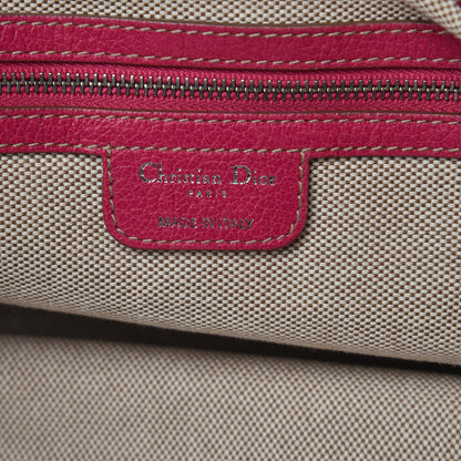 Christian Dior Coated Canvas Cannage Print Cherie Tote Pink 7 of 12