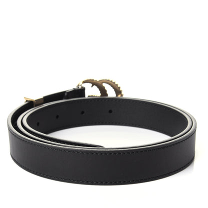 Gucci Moon Calfskin Torchon Double G 25mm Belt 90 36 Black 2 of 4