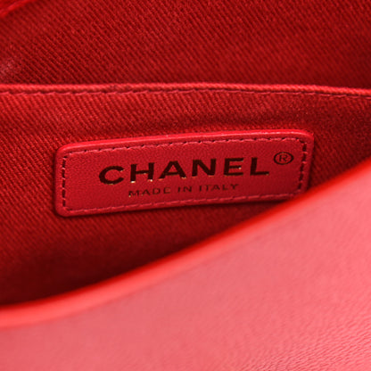 Chanel Caviar Flap CC Shoulder Bag Red 5 of 9