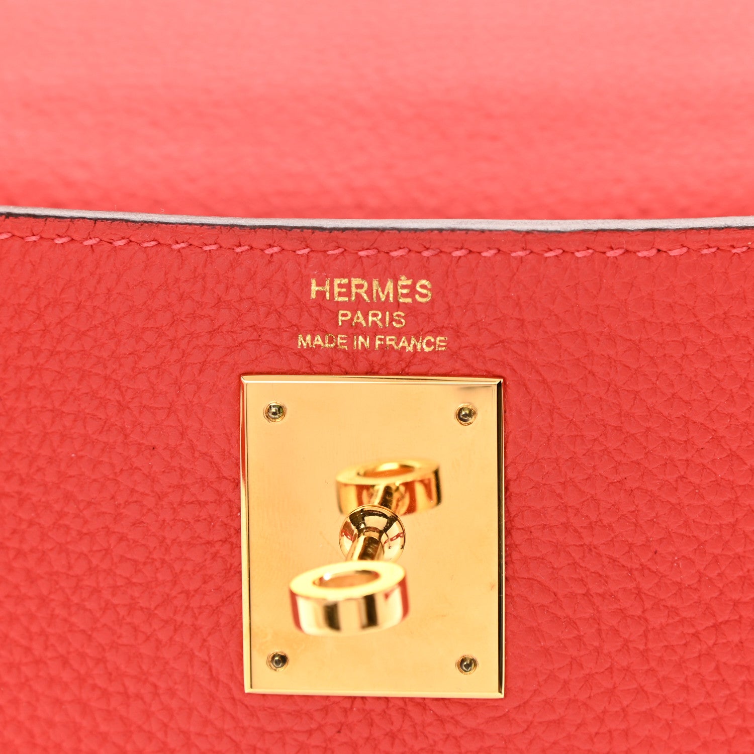 Hermes Togo Kelly Retourne 28 Rouge Pivoine 6 of 12