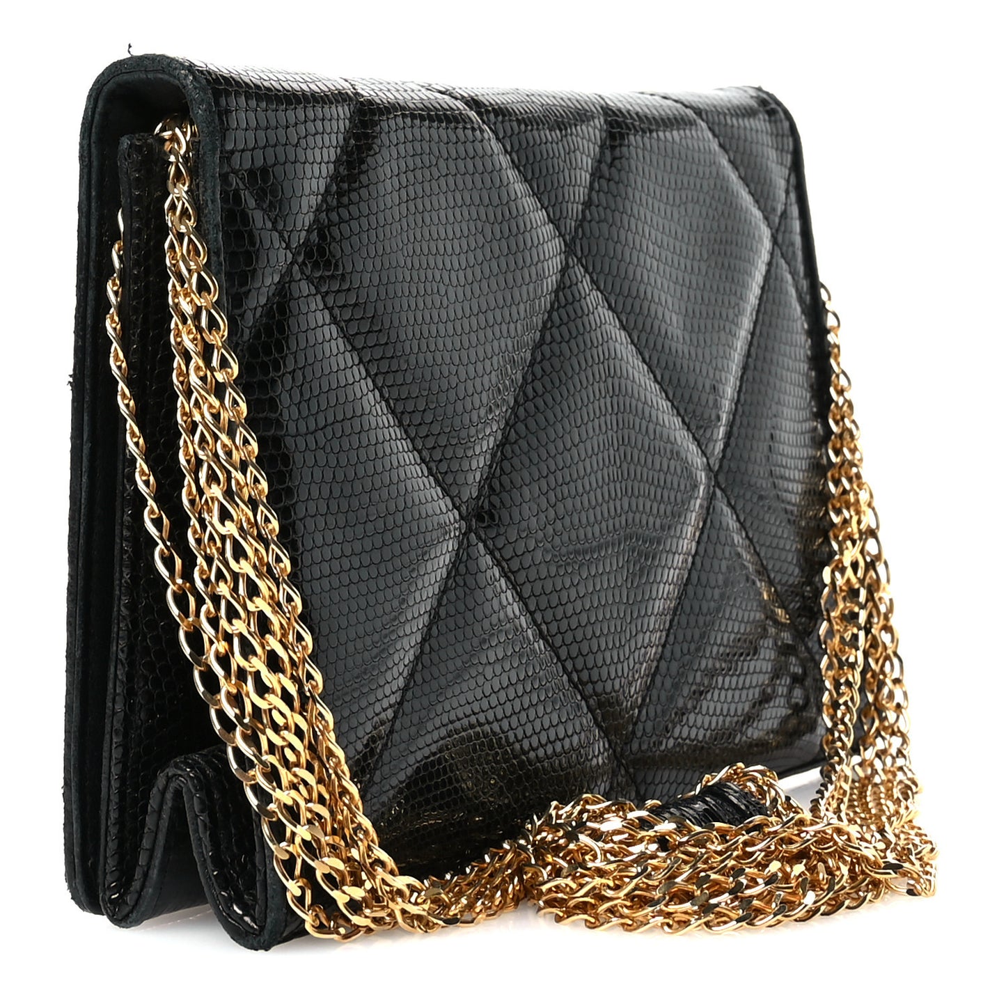 Lizard CC Mini Flap Bag Black