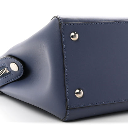 Fendi Vitello Baltico Dolce DotCom Satchel Blue 10 of 11