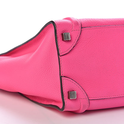 Celine Drummed Calfskin Micro Luggage Fluo Pink 8 of 12