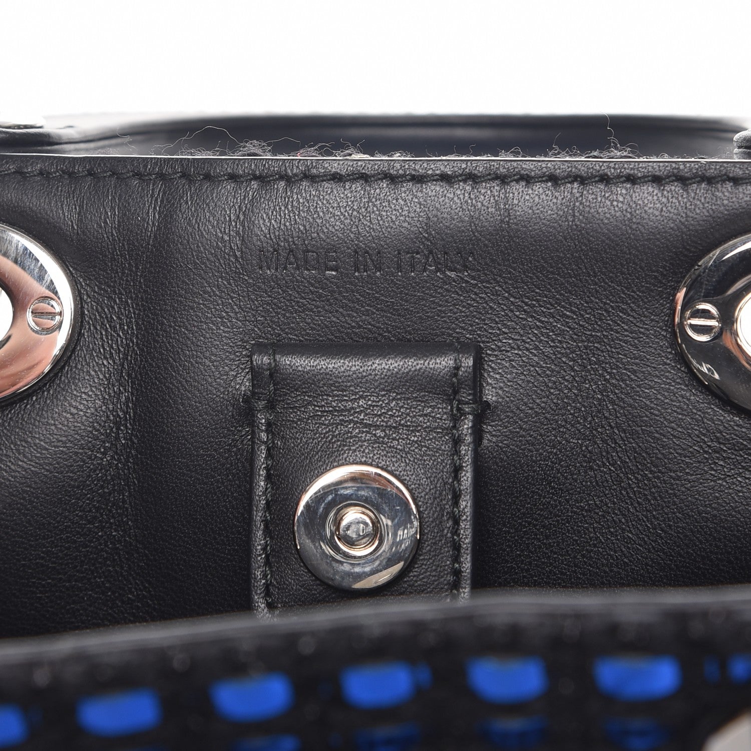 Christian Dior Metallic Tweed Mini Diorissimo Blue 7 of 7
