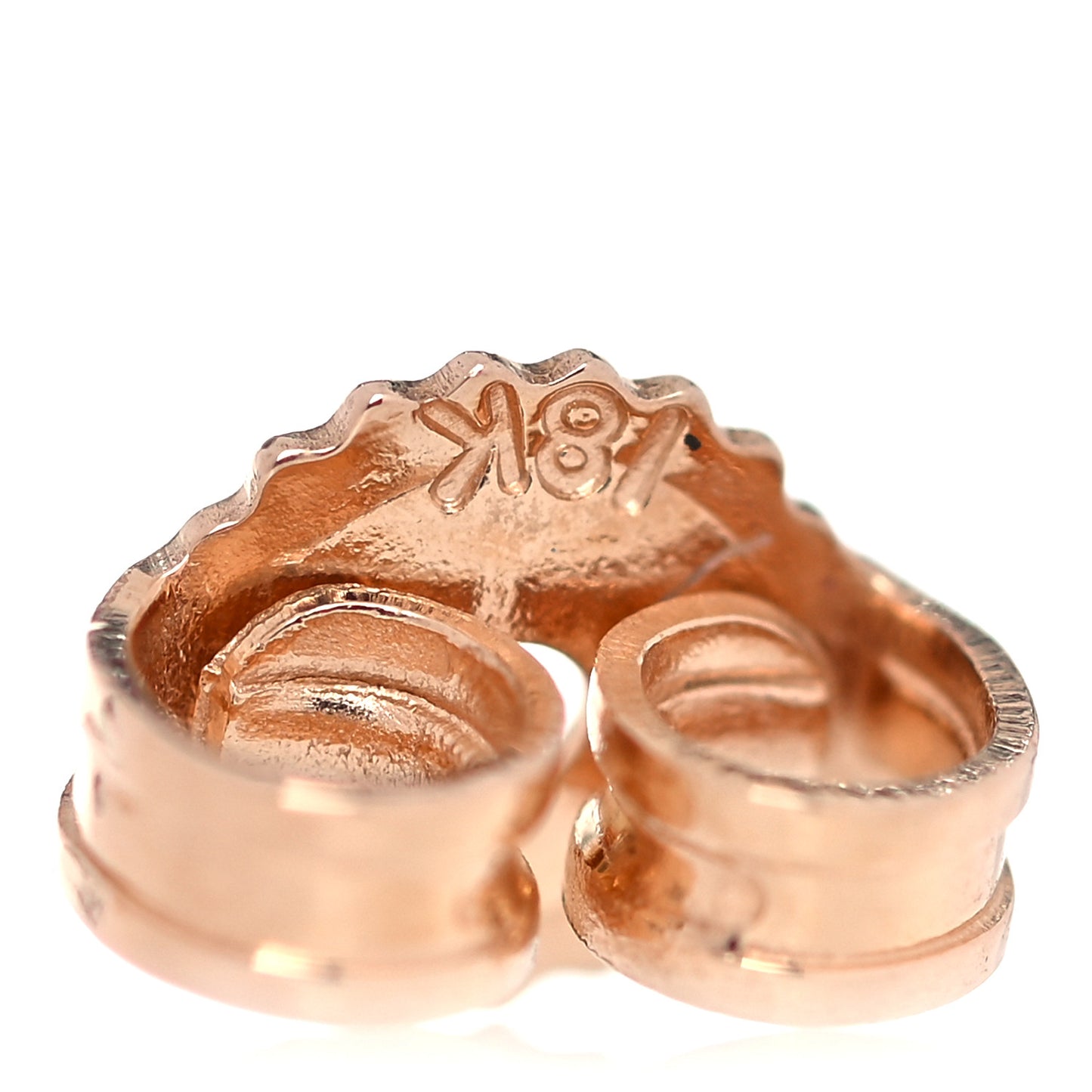 18K Rose Gold Diamond Butterfly Earrings