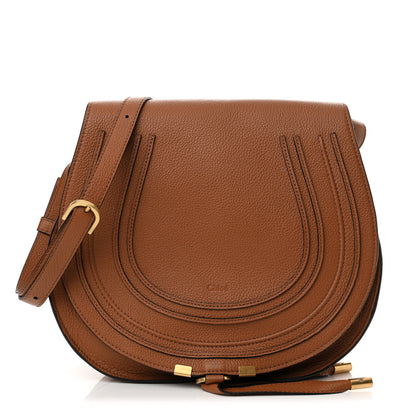 Chloe Calfskin Medium Marcie Round Crossbody Bag Tan 1 of 14