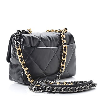 Chanel Lambskin Quilted Medium 19 Flap Black 3 of 11