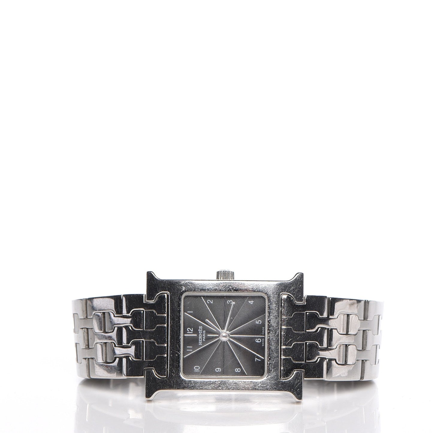 Stainless Steel 21mm Heure H Hour Quartz Watch Black