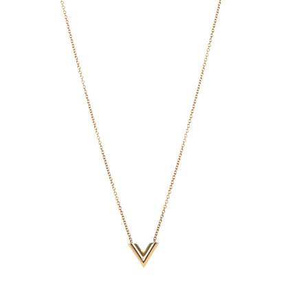 Louis Vuitton Essential V Necklace Gold 1 of 6