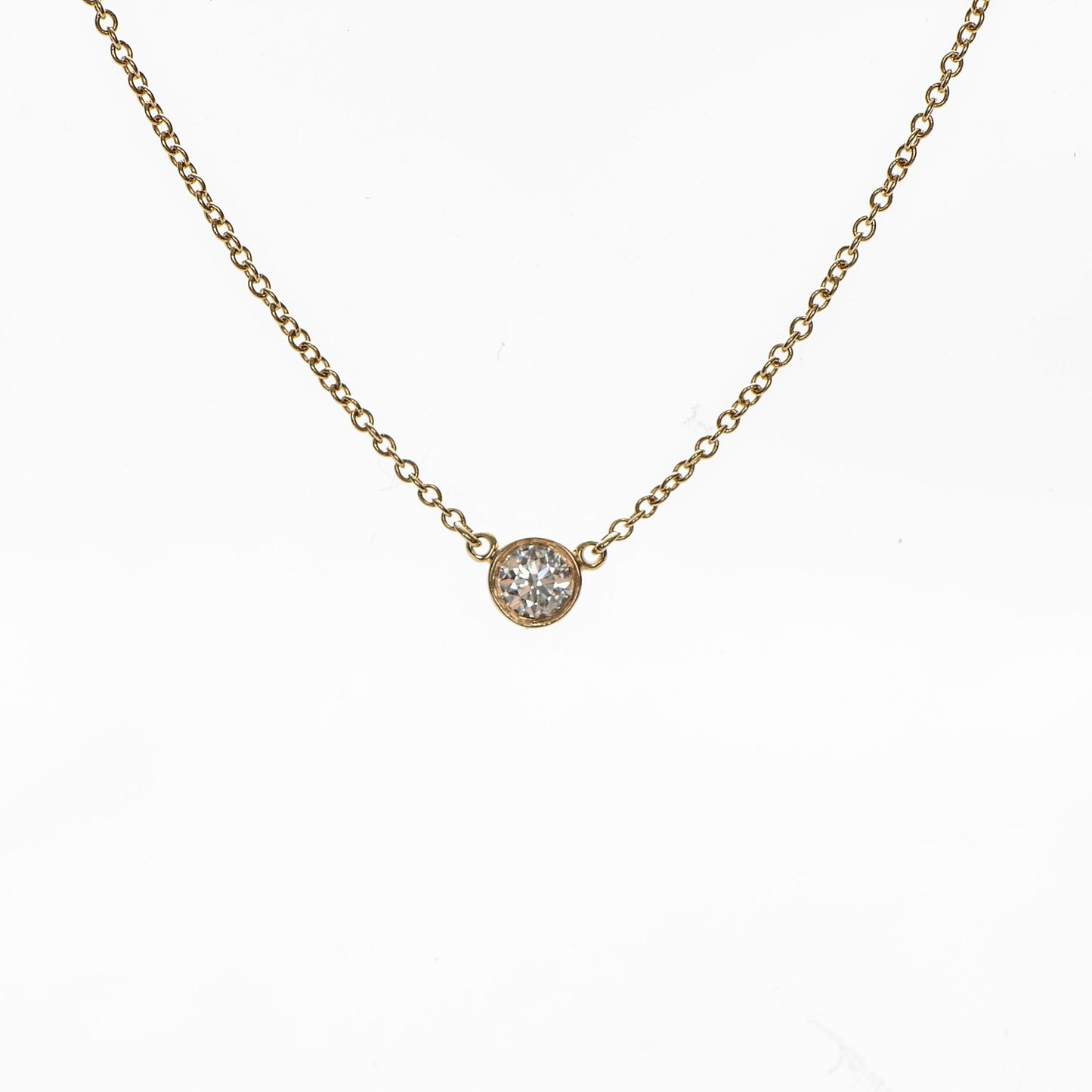18K Yellow Gold Diamond .24ct Elsa Peretti Diamonds by the Yard Pendant Necklace