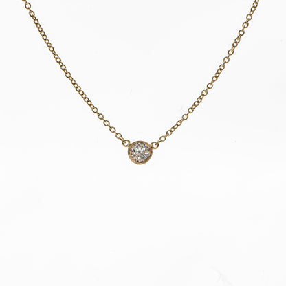 Tiffany 18K Yellow Gold Diamond .24ct Elsa Peretti Diamonds by the Yard Pendant Necklace 3 of 7