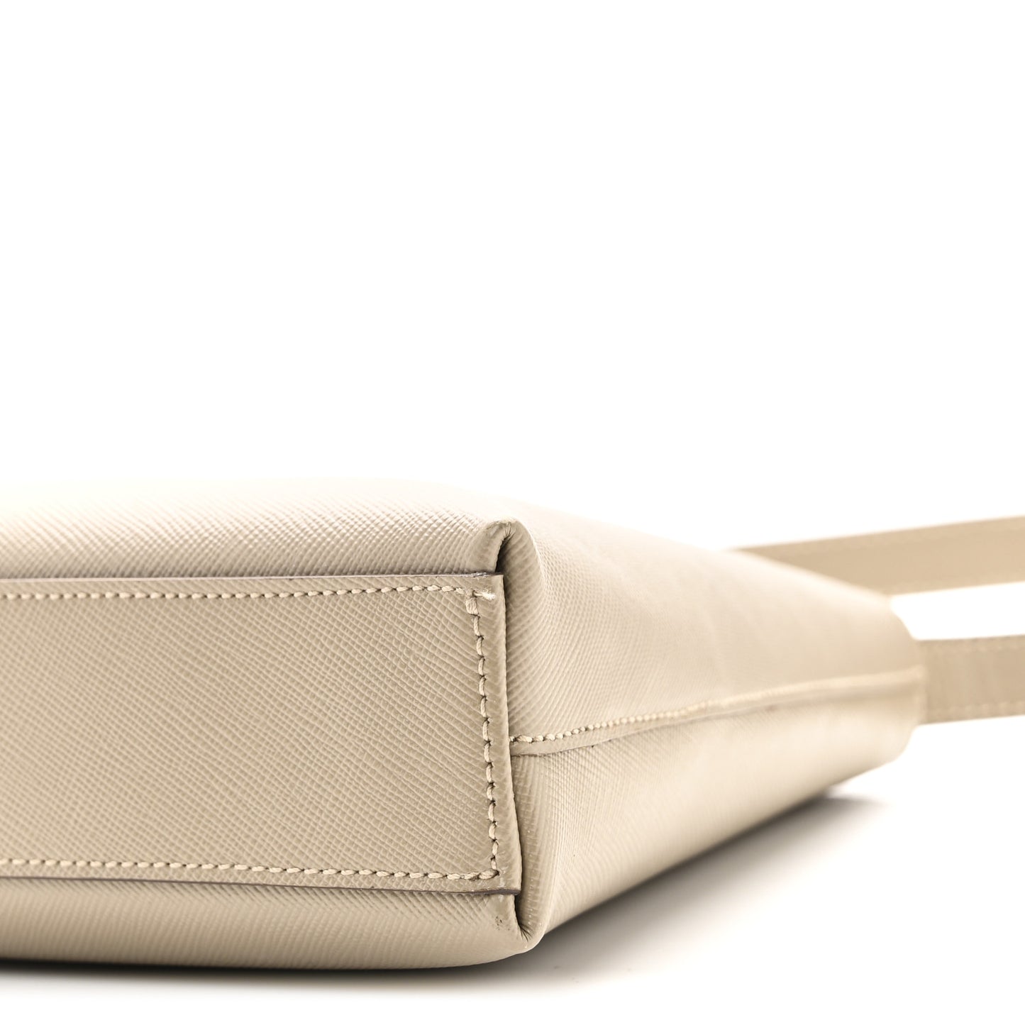 Hammered Calfskin Trifolio Shoulder Bag Beige