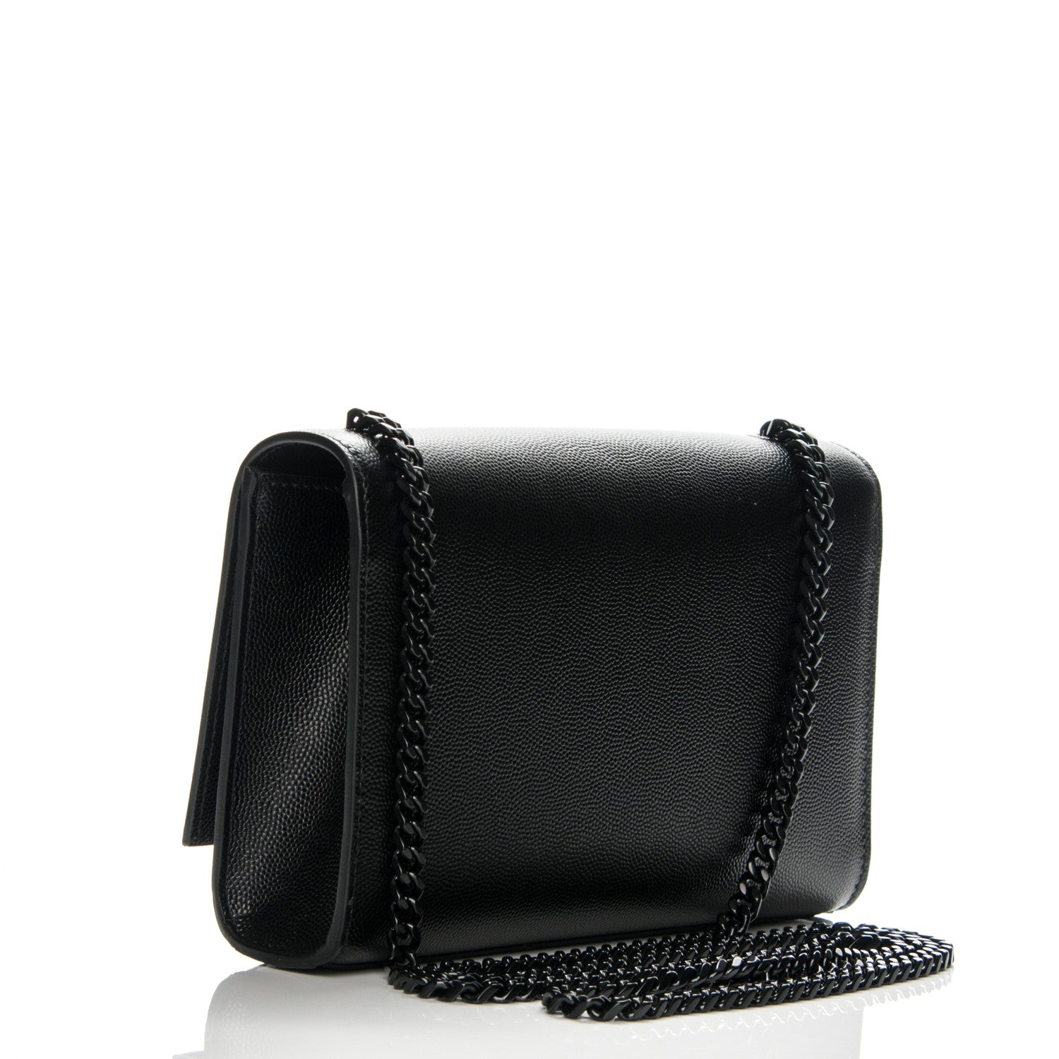 Saint Laurent Grain De Poudre Small Monogram Kate Satchel Black 3 of 7