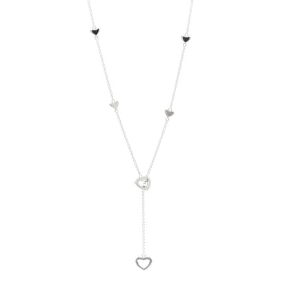 Tiffany Sterling Silver Heart Lariat Necklace 1 of 4