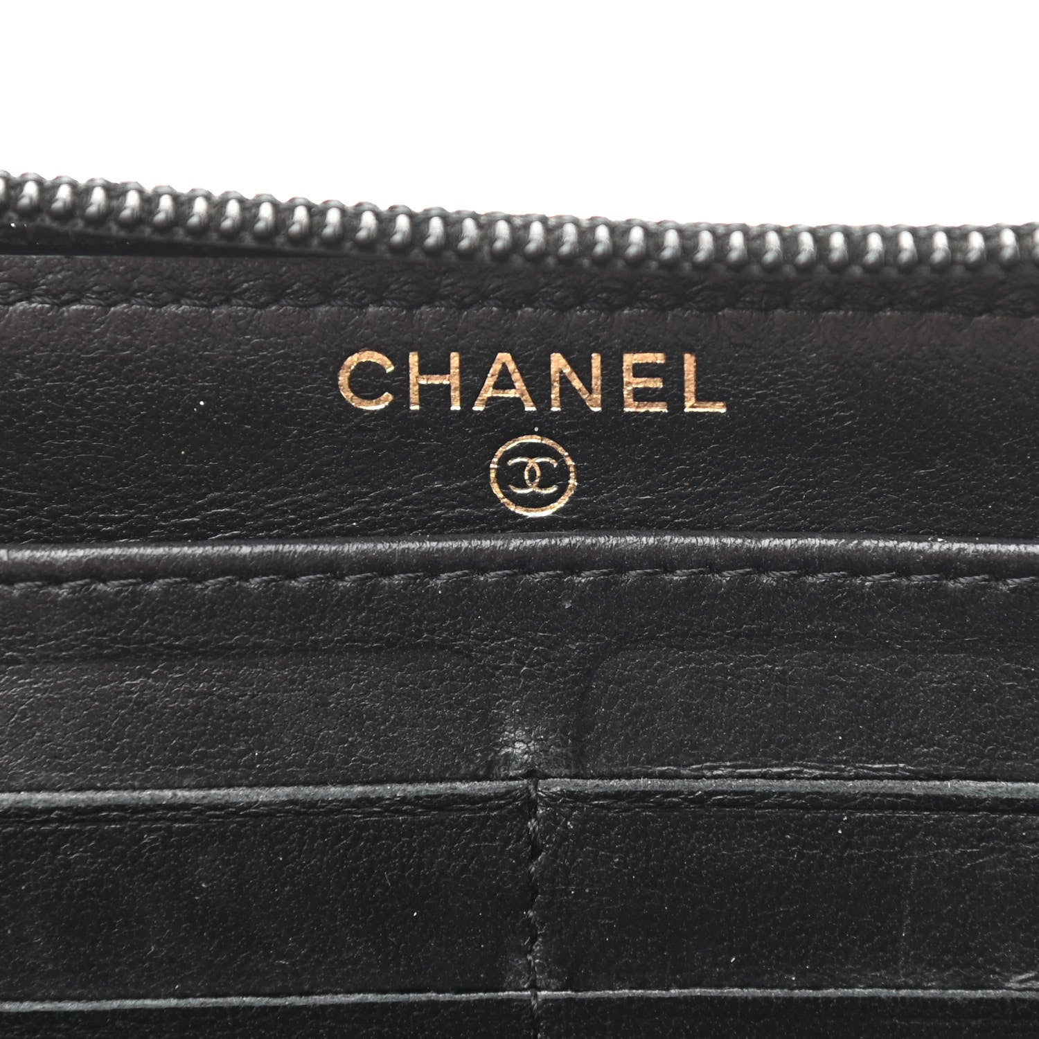 Chanel Lambskin Quilted Boy Zip Around Wallet Black 6 of 9