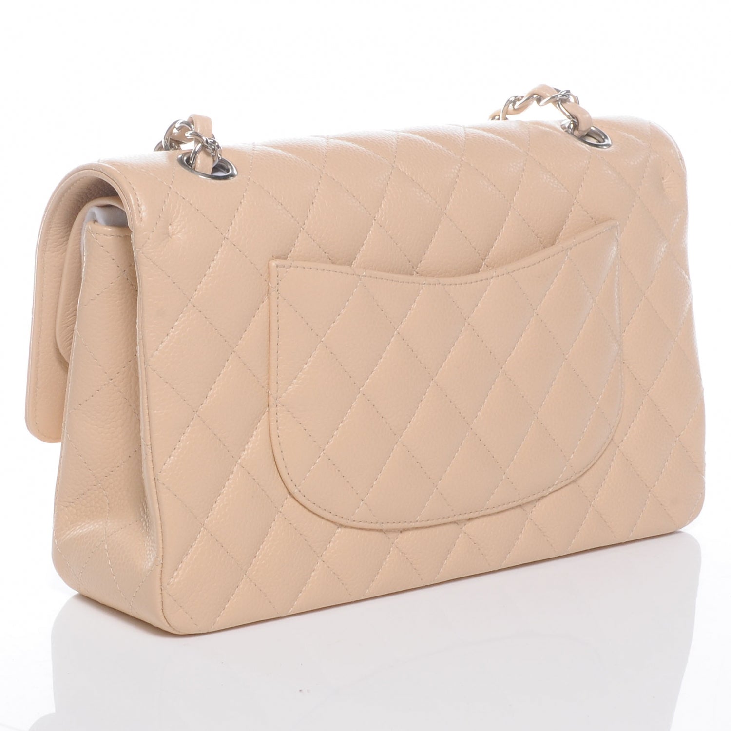 Chanel Caviar Quilted Medium Double Flap Beige Clair 3 of 8