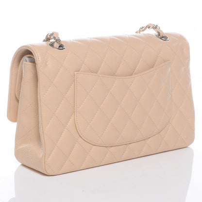 Chanel Caviar Quilted Medium Double Flap Beige Clair 3 of 8