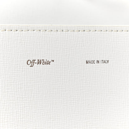 Off-White Saffiano Striped Diag Binder Flap Bag White Black 6 of 25