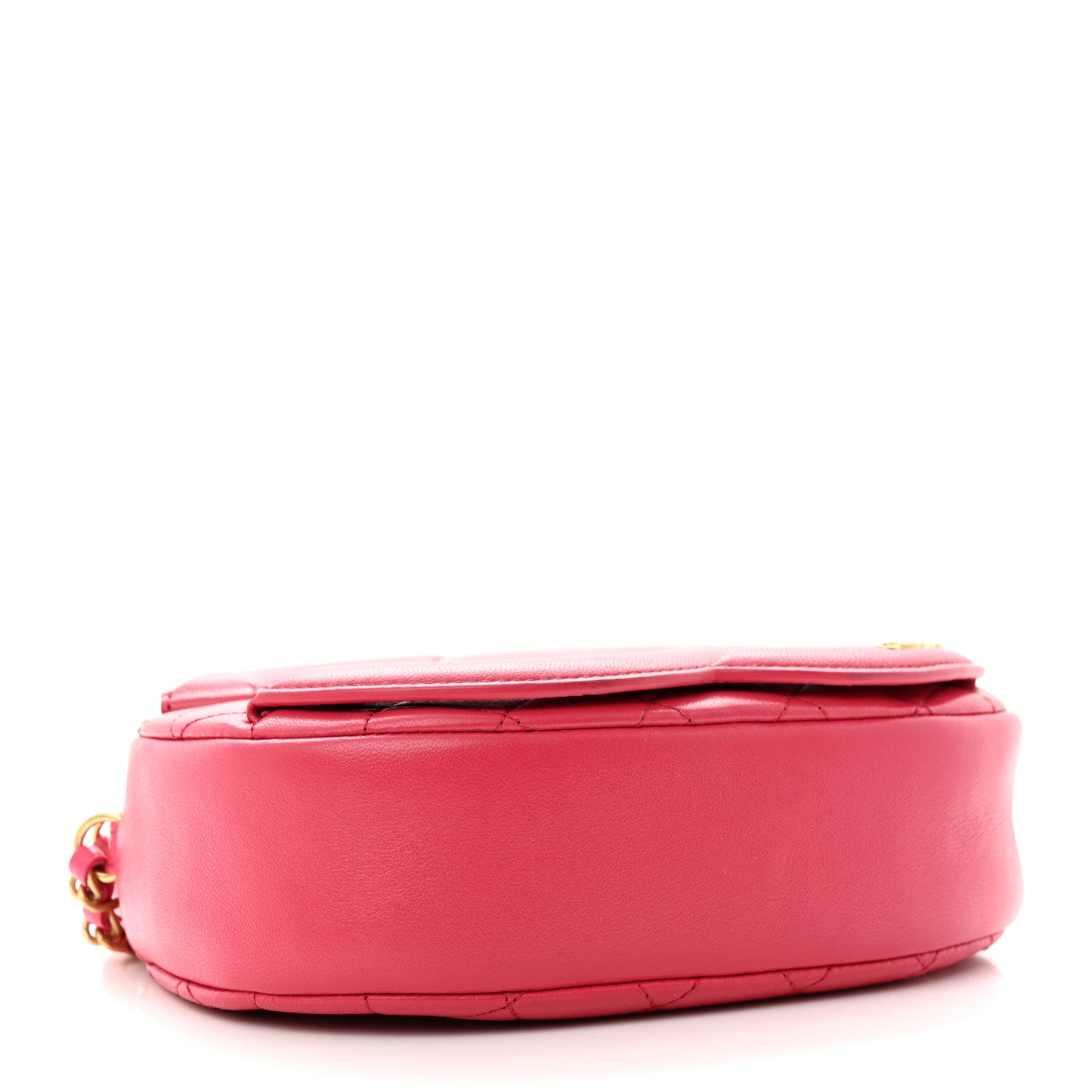 Lambskin Quilted Coco Midnight Camera Case Pink