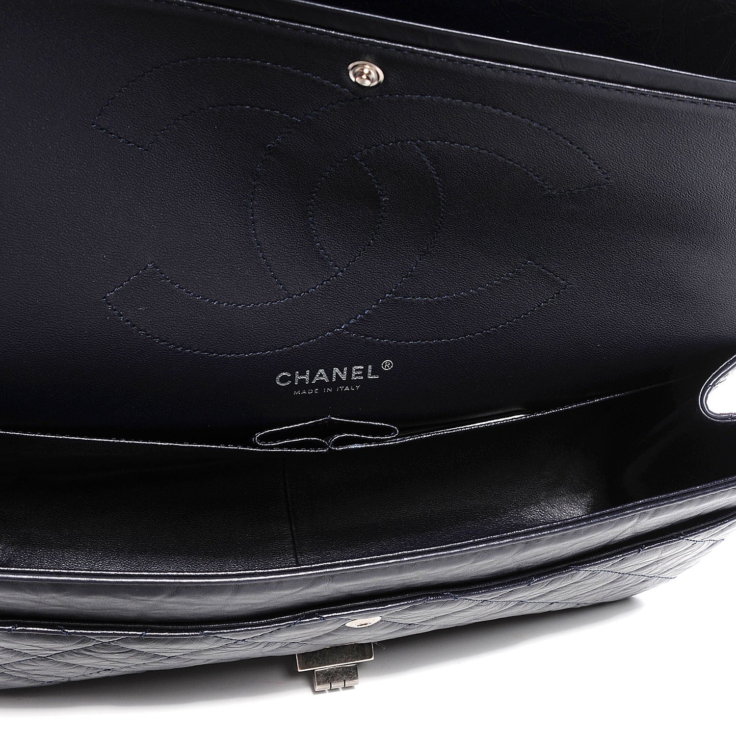 Chanel Aged Calfskin Quilted 2.55 Reissue 227 Flap Dark Navy 9 of 9