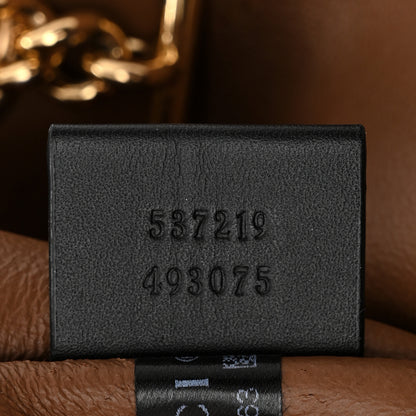 Gucci Suede Patent Large Rajah Chain Tote Nocciola Black 7 of 12