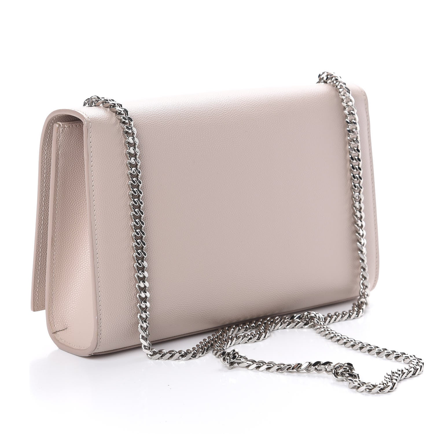 Saint Laurent Grain De Poudre Medium Classic Monogram Kate Satchel Marble Pink 3 of 11