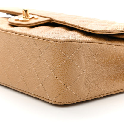 Chanel Caviar Quilted Medium Double Flap Beige 8 of 8