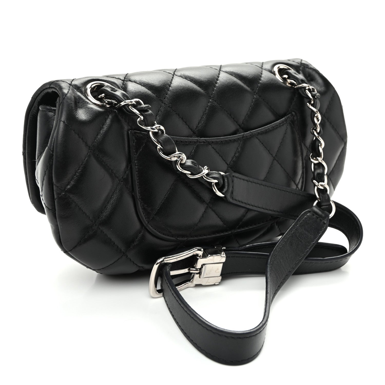 Chanel Calfskin Quilted CC Uniform Flap Belt Bag Black 3 of 10