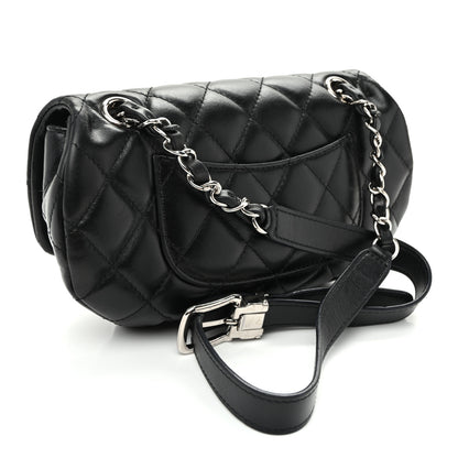 Chanel Calfskin Quilted CC Uniform Flap Belt Bag Black 3 of 10