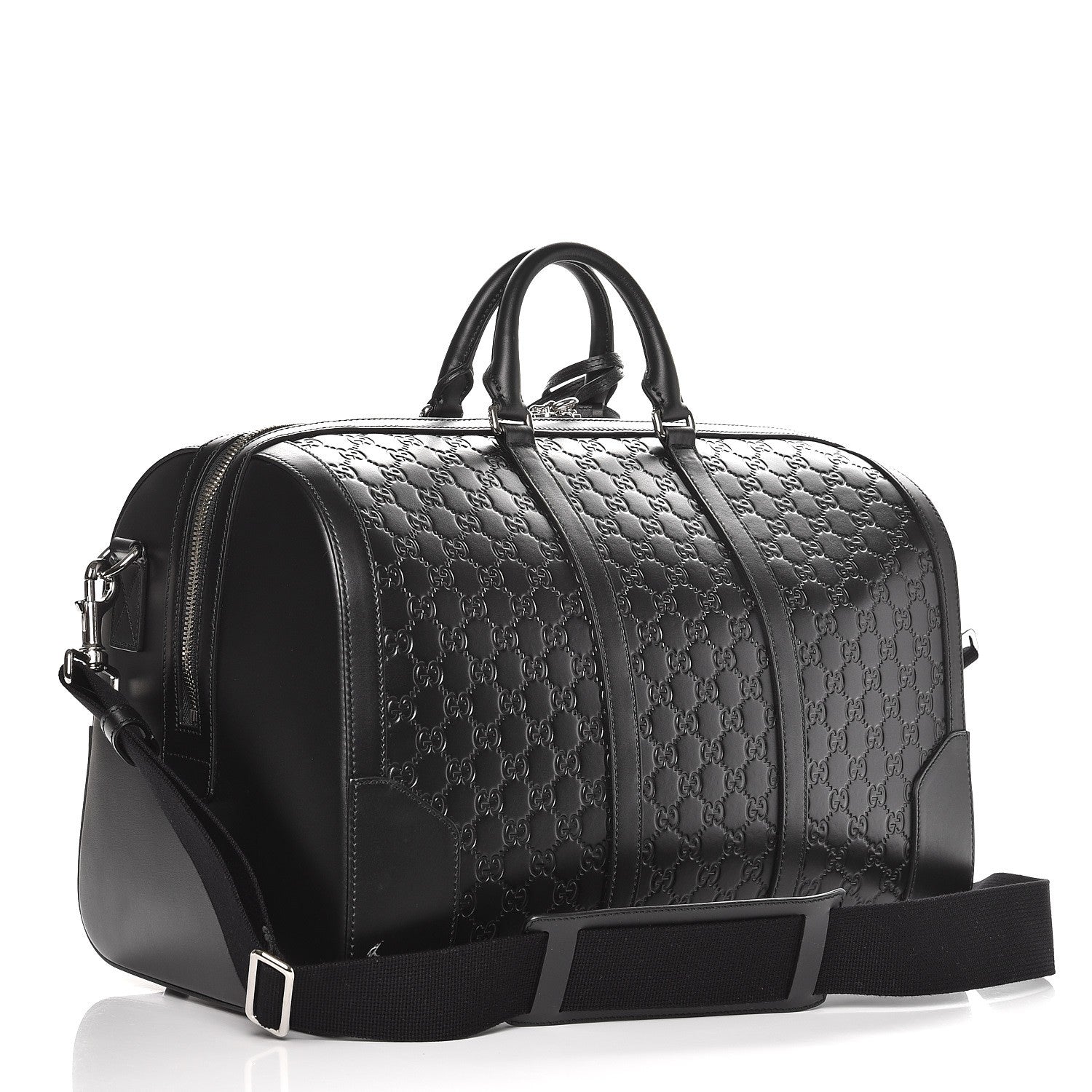 Gucci Guccissima Signature Medium Duffle Black 2 of 9