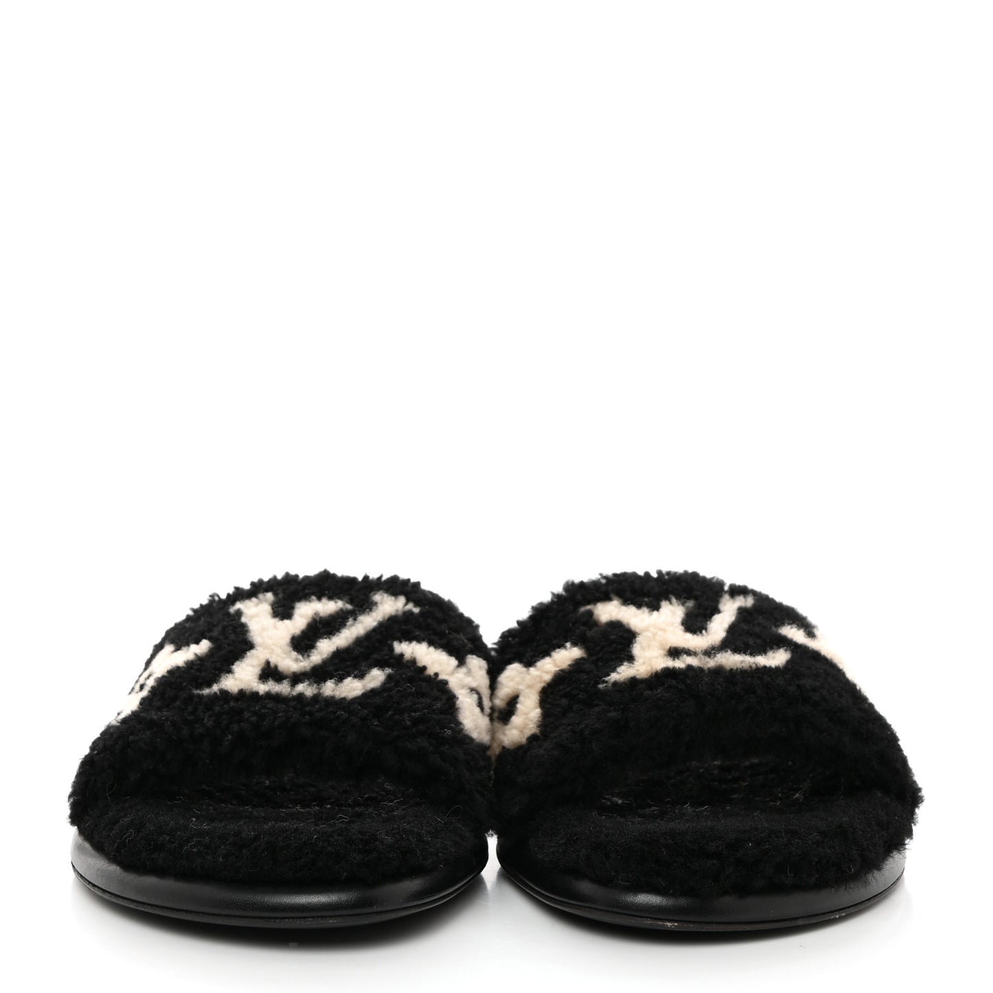 Shearling Magnetic Flat Mule 40 Black