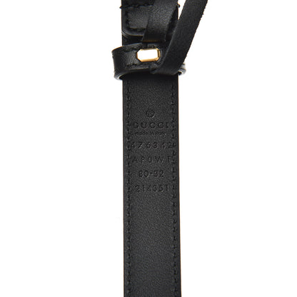Gucci Moon Calfskin Pearl Double G 20mm Belt 80 32 Black Cream 6 of 6