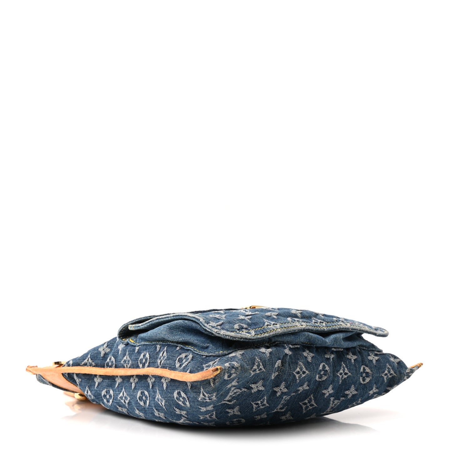 Monogram Denim Sac Plat Blue