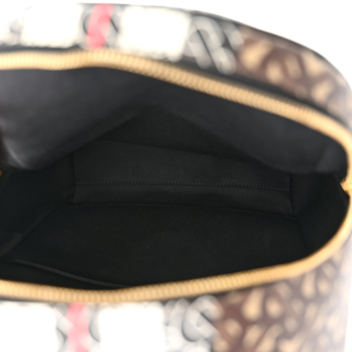 E-Canvas Monogram Stripe TB Backpack Bridle Brown