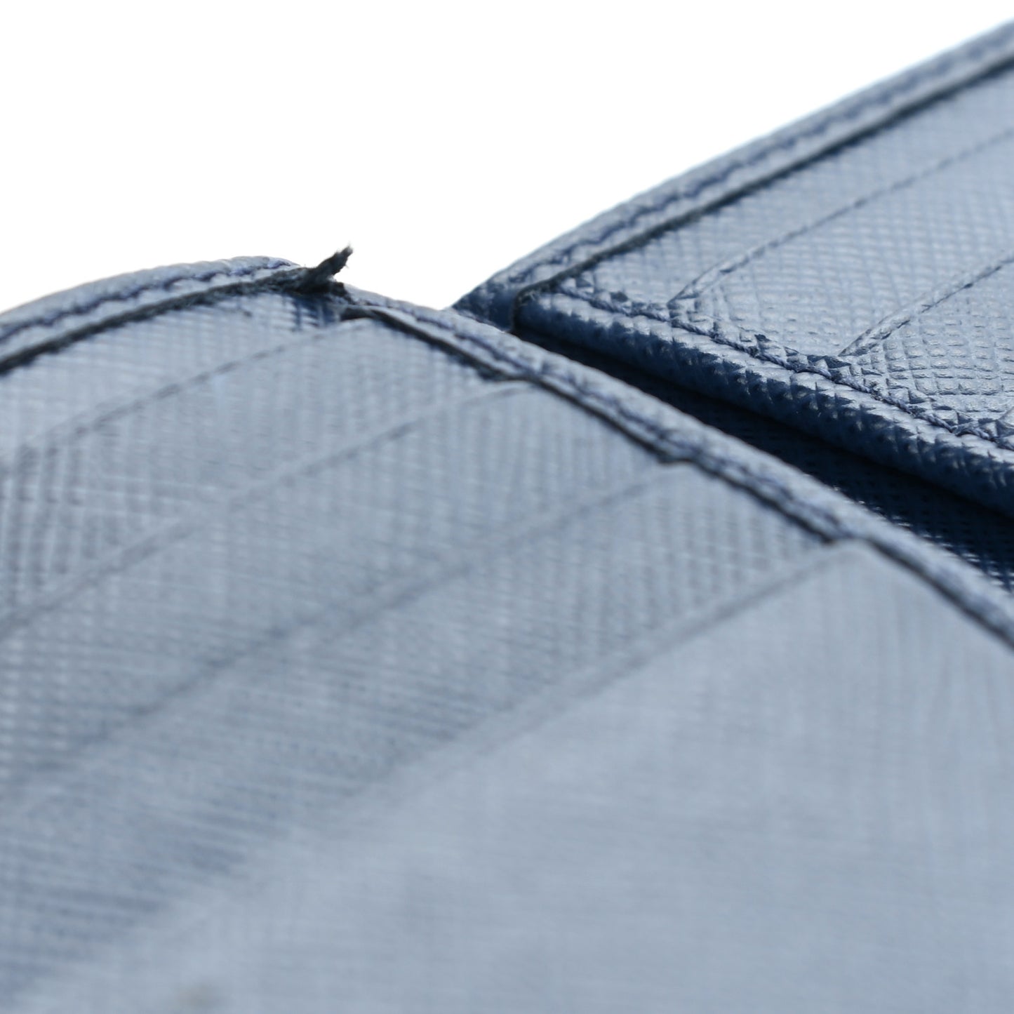 Saffiano Tri-Color Bi-Fold Wallet Marmo Baltico Bluette