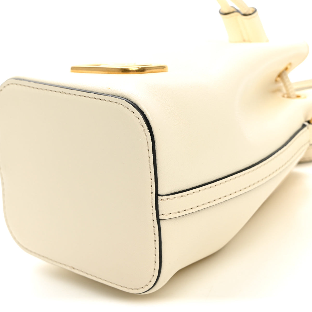 Nappa Mini VLogo Signature Bucket Bag Light Ivory